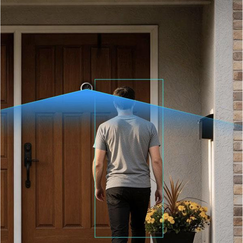 Ezviz CP4 4 MP Wi-Fi durų vaizdo akutė, sidabrinė