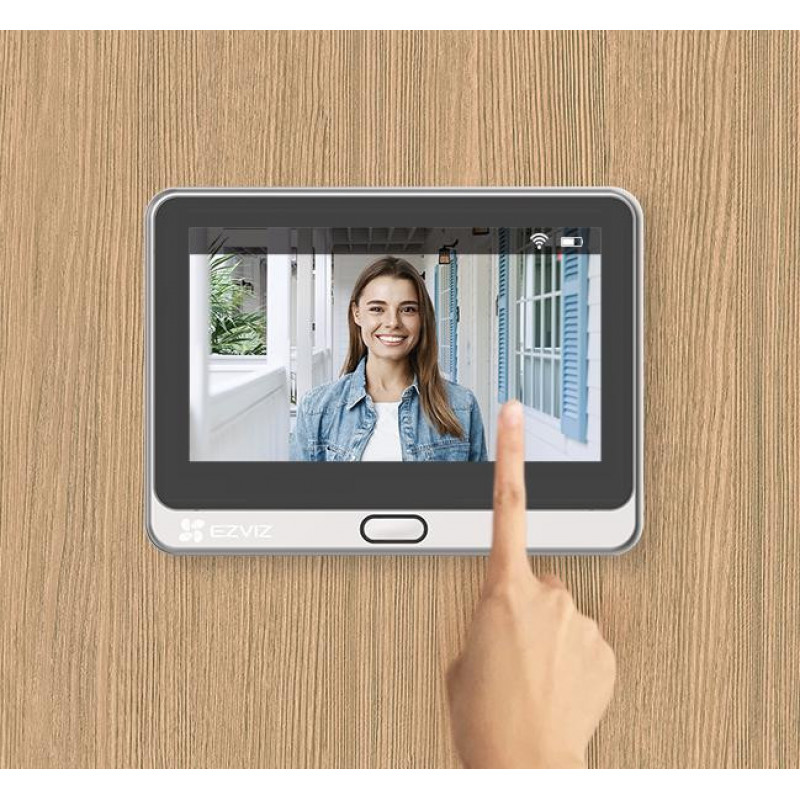 Ezviz CP4 4 MP Wi-Fi durų vaizdo akutė, sidabrinė