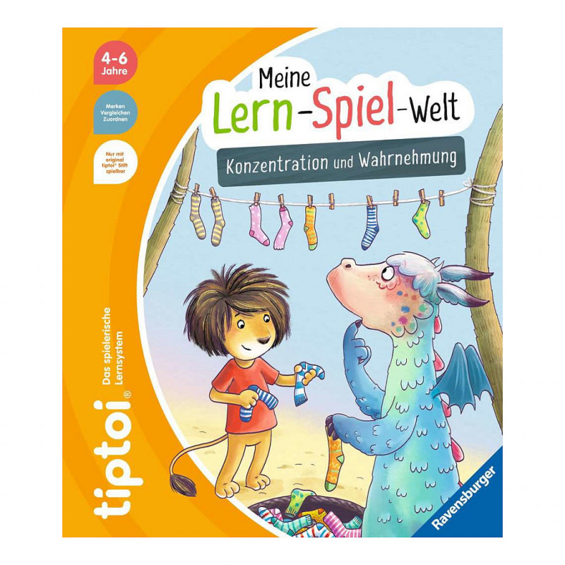Ravensburger tiptoi mokomasis žaislas Meine Lern-Spiel-Welt: Konzentration und Wahrnehmung (49281)