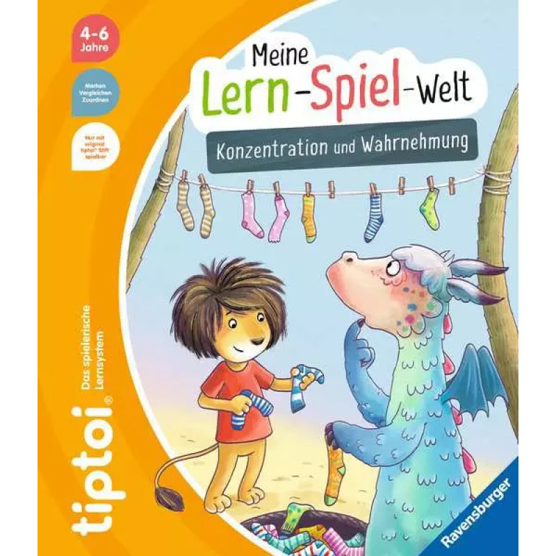 Ravensburger tiptoi mokomasis žaislas Meine Lern-Spiel-Welt: Konzentration und Wahrnehmung (49281)