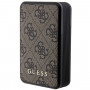 Guess 4G Leather Metal Logo GUPB10DP4GEGW nešiojamas įkroviklis 10000 mAh, 18 W, rudas