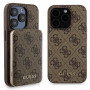 Guess 4G Metal Gold Logo dėklas su 5000 mAh MagSafe power bank, skirta Apple iPhone 15 Pro Max, rudos spalvos