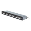 StarTech.com C6APANELSTP241UPD 24 prievadų 1U ekranuota Cat6A komutacinė panelė, 110 punch-down, montuojama į stovą, RJ45 STP, 48.3 cm (19"), sidabrinė