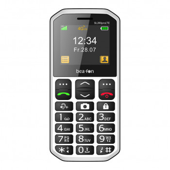 Beafon SL280pro LTE 4G Silver Line didelių mygtukų telefonas, juodai baltas