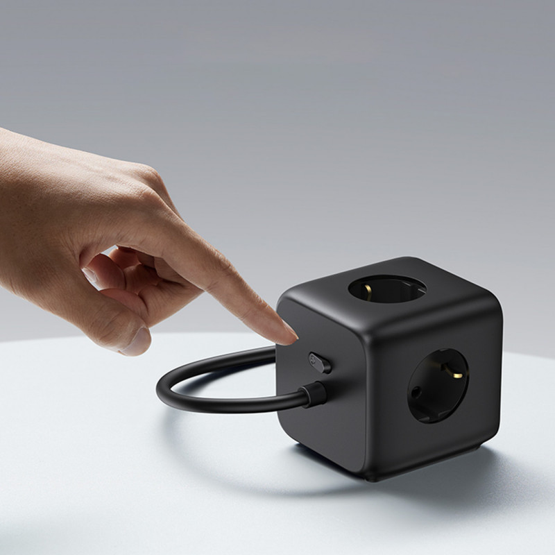 Ugreen CD268 juodas kubinis ilgiklis 65W USB-A/USB-C + 3x AC