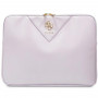 Guess ZIP Leather Triangle nešiojamojo kompiuterio įmautė, 14 colių, 4G, purpurinė