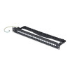 StarTech.com C6PANELSTP241U 24 prievadų 1U tuščia keystone komutacinė panelė su kabelių valdymo juosta, 48,3 cm, CAT6A, juoda