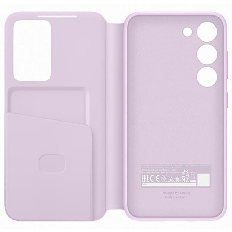 Samsung Galaxy S23 Smart View Wallet Case EF-ZS911CV, lavender, dėklas su pinigine