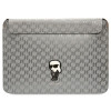 Karl Lagerfeld KLCS14SAKHPKG nešiojamojo kompiuterio įmautė 14", sidabrinė, Saffiano Monogram Ikonik