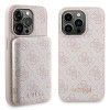 Guess GUBPM5P15X4GEMGP Apple iPhone 15 Pro Max kietasis dėklas + 5000 mAh MagSafe išorinė baterija, rinkinys, 4G Metal Logo, rožinis