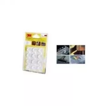 3M Bumpon apsauginis buferis SJ5344BL, skaidrus, apvalus, 19,0 mm skersmens, 4,0 mm aukščio, savaiminio klijavimo, slopina vibracijas