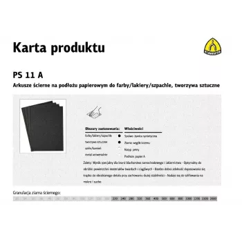3M Klingspor PS11A P2000 vandeniui atsparus švitrinis popierius 50 lapų 230x280 mm