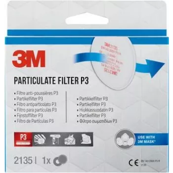 3M dalelių filtras FFP3 2135PRO1, 1 pora (2135PRO1)