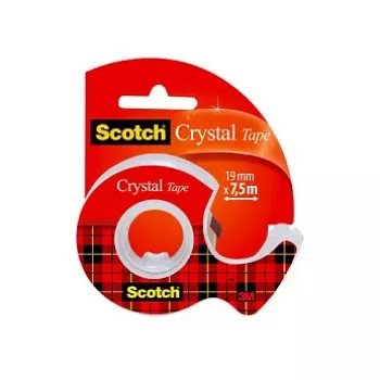 3M Scotch Crystal Clear 600 juosta su rankiniu dozatoriumi, 19 mm x 7,5 m, permatoma 6-1975D
