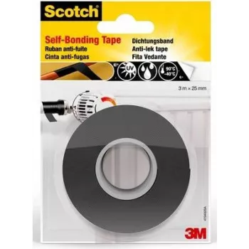 3M Scotch Savei susiliejanti silikoninė remonto juosta 4704, 25 mm x 3 m, juoda
