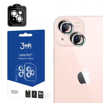 3MK Apple iPhone 13 Pro / 13 Pro Max Lens Protection Pro - grūdinto stiklo ir aliuminio fotoaparato lęšių apsauga (juoda)