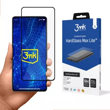 3MK HardGlass Lite grūdinto stiklo ekrano apsauga, skirta Xiaomi Redmi Note 12 5G / Poco X5 5G - juoda