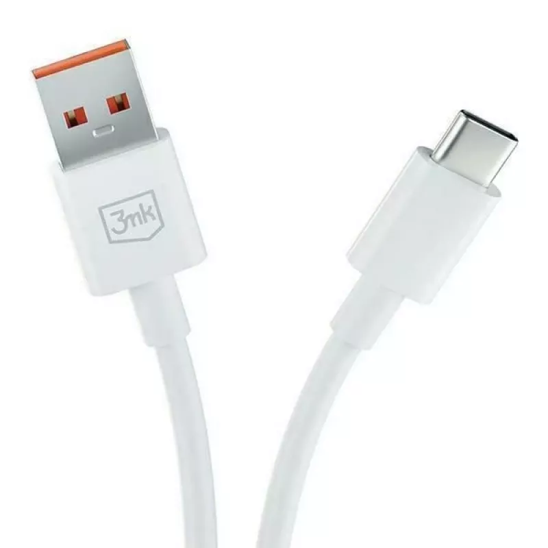3MK Hyper Cable USB-A to USB-C 5A 60W 1,2m White