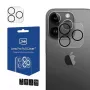 3MK Lens Pro Full Cover Camera Lens Protector for iPhone 14 Pro / 14 Pro Max with Aluminum Frame and Mounting Frame (1 Piece, Black)