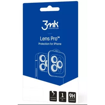 3MK Lens Protection Pro for iPhone 12 Pro Max – grūdinto stiklo fotoaparato lęšių apsauga (juoda)