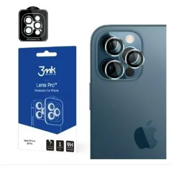 3MK Lens Protection Pro, apsauginis stiklas iPhone 12 Pro fotoaparatų lęšiams (3 vnt. pakuotė)