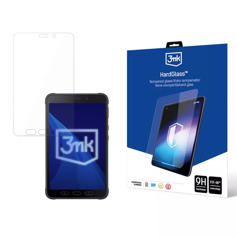 3MK PROTECTION Samsung Galaxy Tab Active 3 HardGlass Screen Protector - 9H Grūdintas Stiklas, 0,3 mm, Skaidrus