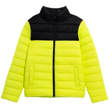 4F berniukų žieminė striukė su sintetiniu pamušalu Juicy Green 4FJSS23TDJAM077 45S 140cm