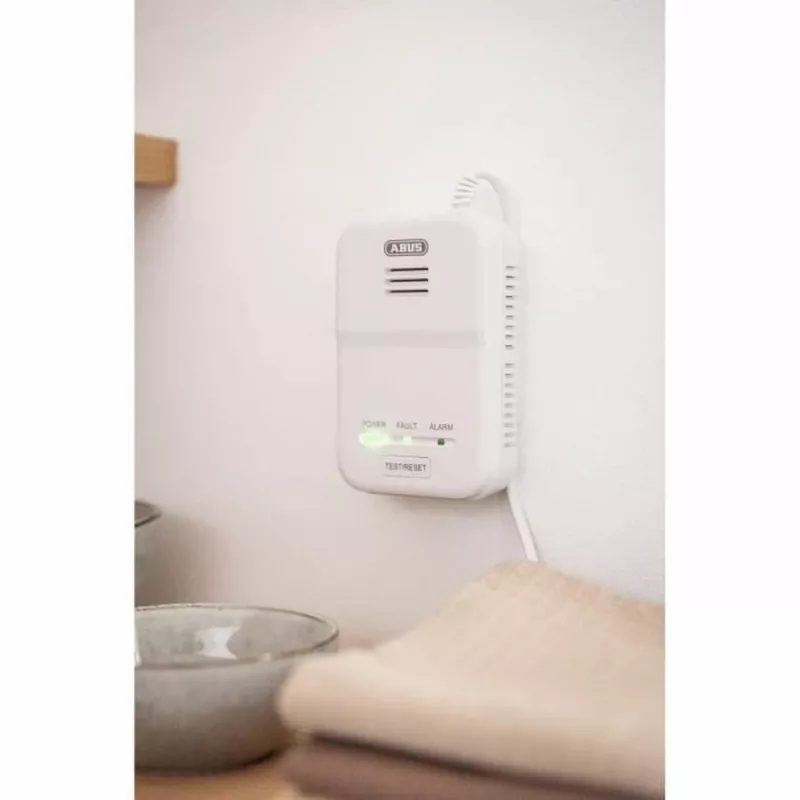 ABUS GWM100ME Dujų signalizatorius gamtinėms dujoms (metanui), montuojamas prie sienos, 230V