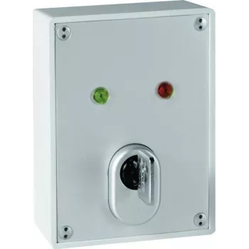 ABUS SE1010 raktinis jungiklis – 24V DC, 2 perjungimo kontaktai, IP54, sidabriškai pilkas
