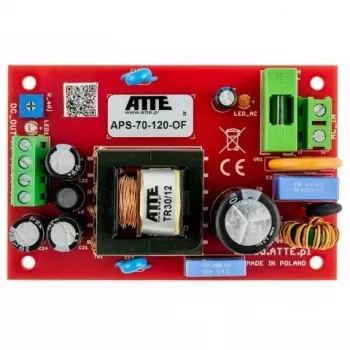 Maitinimo šaltinis SMPS 12V 6A 72W ATTE APS-70-120-OF