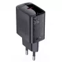 ACEFAST A82 GaN USB-C PD 20W sieninis įkroviklis – juodas