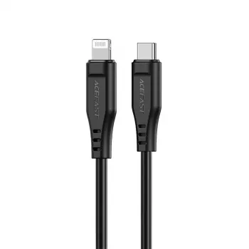 Acefast Apple Lightning į USB-C laidas 1,2 m, 30 W, 3 A, MFI sertifikuotas, greitas įkrovimas ir duomenų sinchronizavimas, juodas