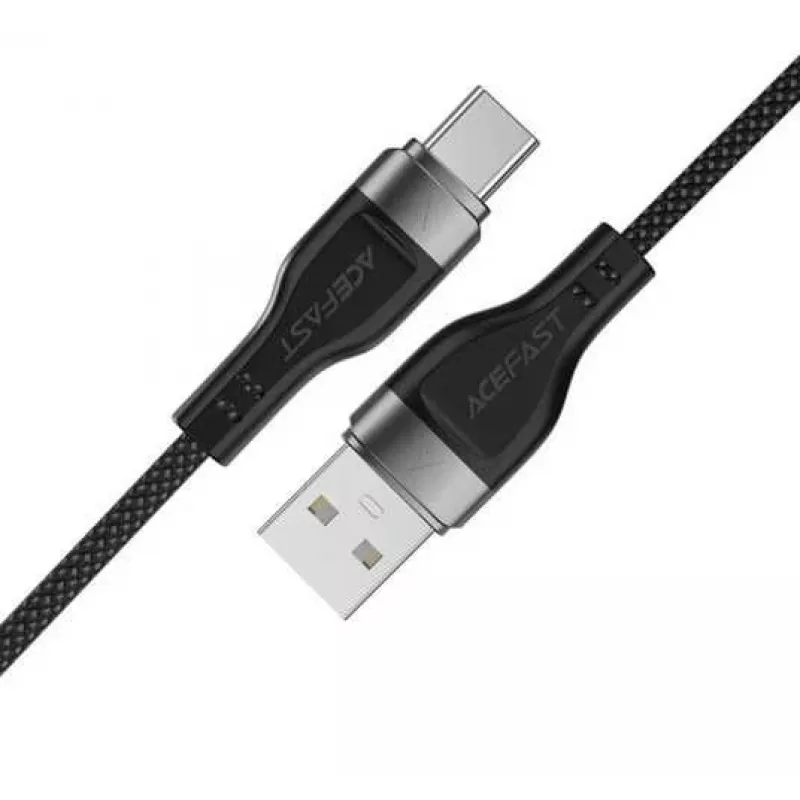 ACEFAST C11-04 USB-A – USB-C 3A magnetinis pintas laidas 1,2 m juodas