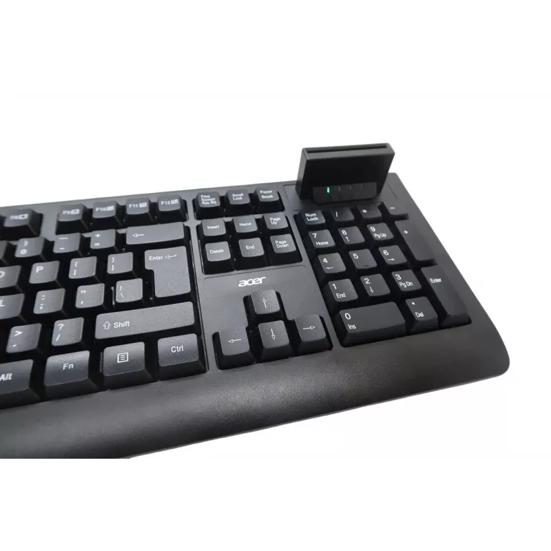 Acer AKW320 laidinė klaviatūra su išmaniosios kortelės skaitytuvu, US International išdėstymas, juoda