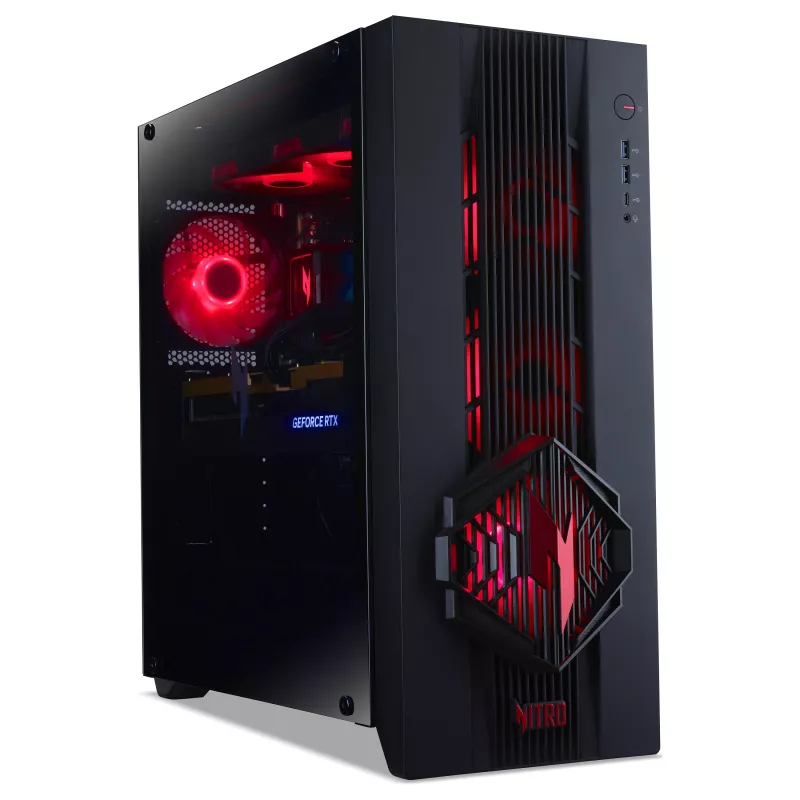 Acer Nitro 70 N70X3D-100 žaidimų stalinis kompiuteris, AMD Ryzen 7 9800X3D, 32GB DDR5, 1TB SSD, RTX 5070, Windows 11 Home