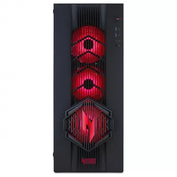Acer Nitro 70 N70X3D-100 žaidimų stalinis kompiuteris - AMD Ryzen 7 9800X3D, 32GB DDR5, 2TB NVMe SSD, NVIDIA GeForce RTX 5080, Windows 11 Home, juodos spalvos