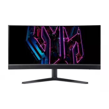 Acer Predator X34QXC Ergo OLED 86 cm 34 colių lenktas WQHD ZeroFrame OLED 360 Hz 21:9 0,03 ms (GTG) 1300 nitų 2x HDMI 2.1 2x DP 1x USB-C įmontuoti garsiakalbiai