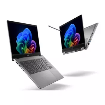 Acer TravelMate TMP414RN-56-TCO-77G3 nešiojamas kompiuteris, 14 colių WUXGA IPS jutiklinis 120Hz, Intel Core Ultra 7 355, 16GB DDR5, 512GB SSD, Windows 11 Pro, vokiška QWERTZ klaviatūra