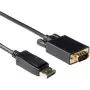 ACT 2m DisplayPort vyriškas į VGA vyriškas konversijos kabelis (AK3999)