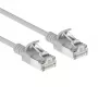 ACT Pilkas 2.5m LSZH S/FTP CAT6A plonas be užkabinimų komutacinis kabelis (DB7053)