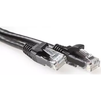 ACT IB2952 0,25 m Cat6a U/UTP tinklo kabelis, juodas
