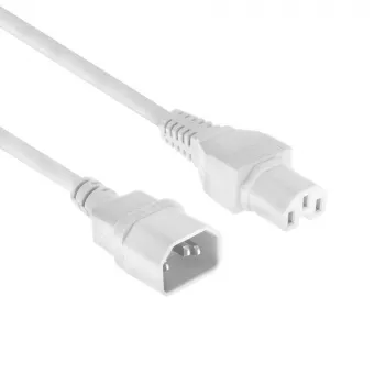 ACT Powercord C14 - C15 baltas 2,5 m (AK5389)