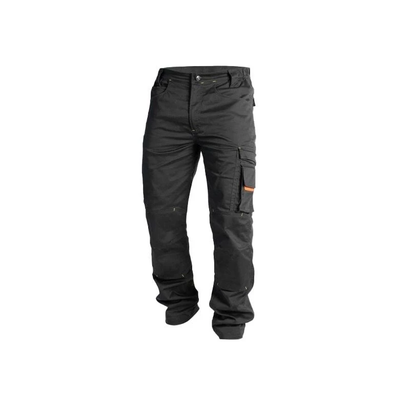 ActiFlex darbo kelnės, 50 dydis, juodos, su CORDURA sutvirtinimais ir KneeGuard sistema