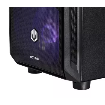 „Actina“ stalinis kompiuteris su AMD Ryzen 5 7600, 32 GB DDR5, 1 TB SSD, NVIDIA GeForce RTX 5060, Midi Tower, juodas
