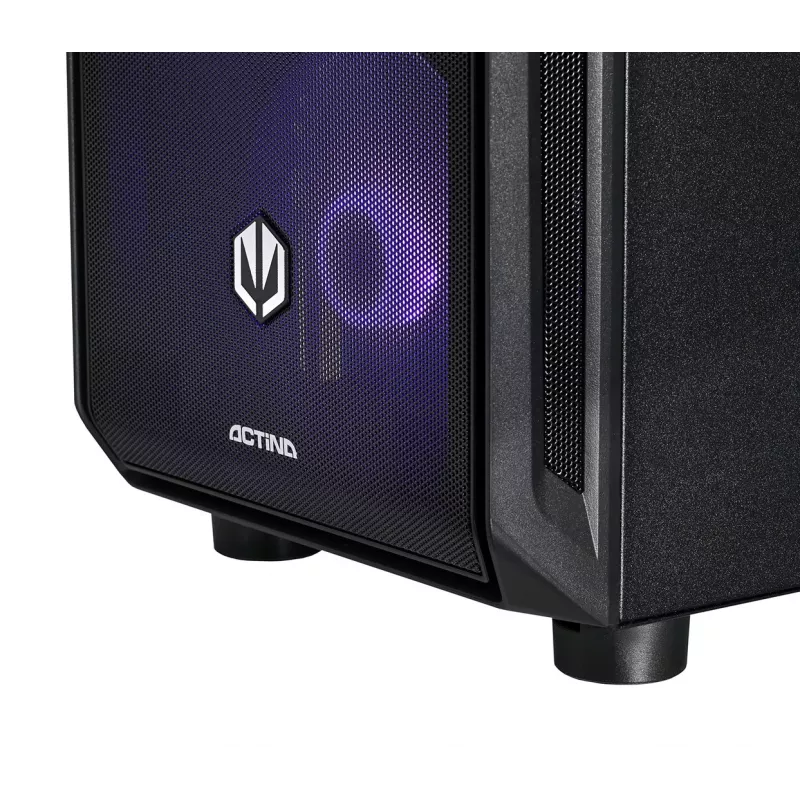 „Actina“ stalinis kompiuteris su AMD Ryzen 5 7600, 32 GB DDR5, 1 TB SSD, NVIDIA GeForce RTX 5060, Midi Tower, juodas