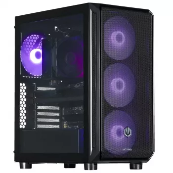 „Actina“ stalinis kompiuteris su AMD Ryzen 5 7600, 32 GB DDR5, 1 TB SSD, NVIDIA GeForce RTX 5060, Midi Tower, juodas