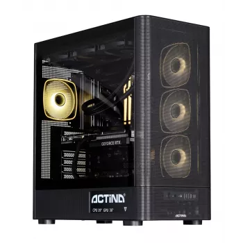 Stalinis kompiuteris Actina PC AMD Ryzen 9 9900X3D 32 GB DDR5-SDRAM 1 TB SSD NVIDIA GeForce RTX 5070 Ti Windows 11 Home Midi Tower Black
