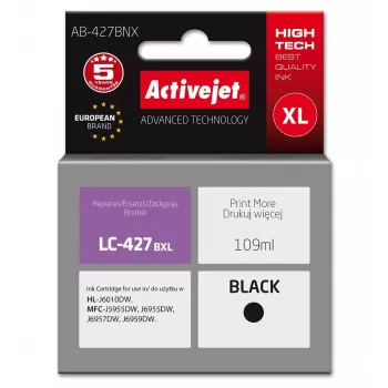 Activejet AB-427BNX Brother suderinama rašalo kasetė, juoda, 109 ml, didelės išeigos