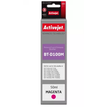 Activejet AB-D100M rašalo buteliukas, purpurinės spalvos, skirtas Brother spausdintuvams, 50 ml, Supreme serija, Brother BT-D100M pakaitalas