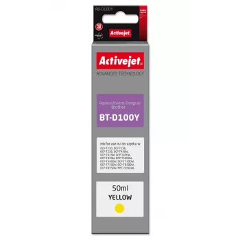 Activejet AB-D100Y geli rašalo kasetė, skirta Brother spausdintuvams, Brother BT-D100Y pakaitalas, Supreme serija, 50 ml